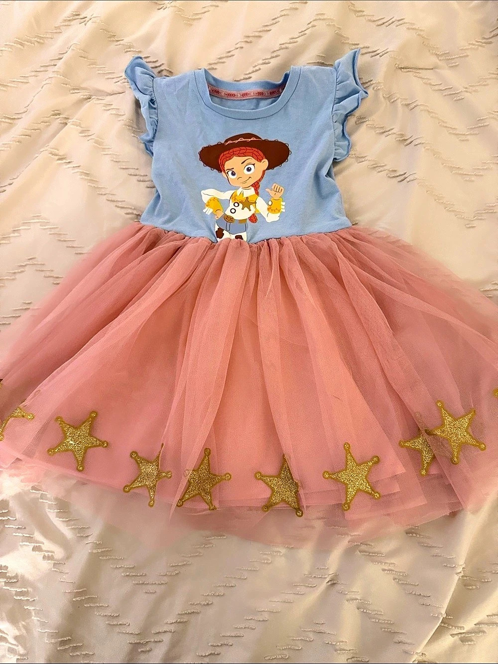 Disney Pixar Toy Story 5 Girls 5T Toy Story Dress Blue & Pink Like New